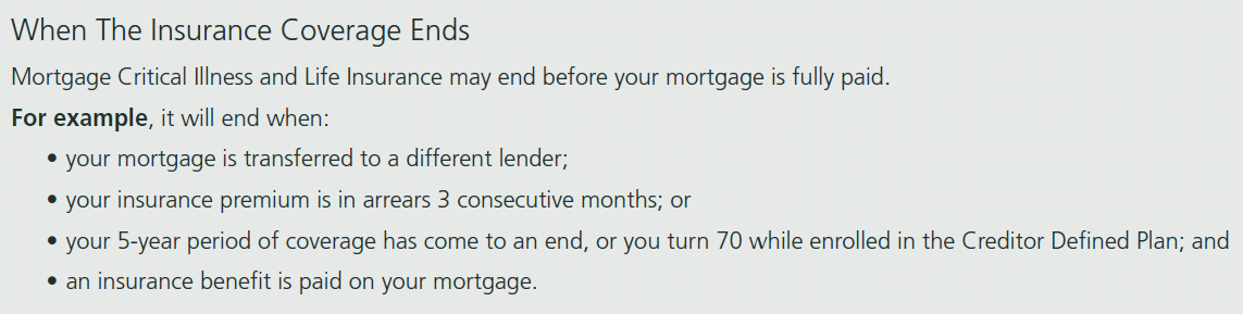 Bank Mortgage Insurance Renewal