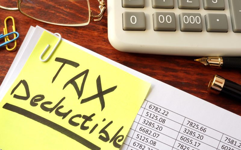sticker title tax deductible financial documents